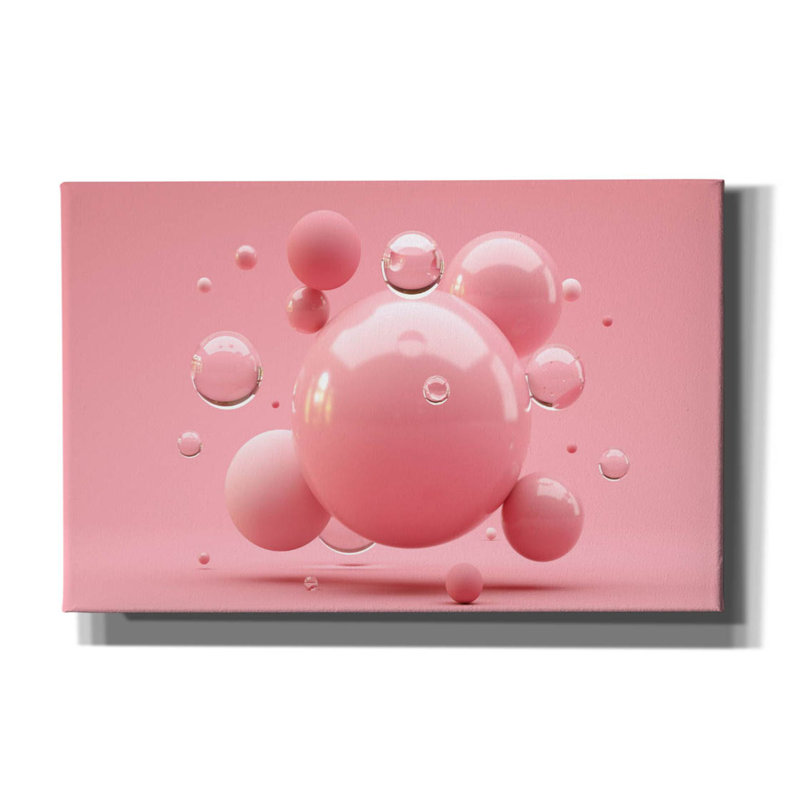 Gomme à bulles sur toile, H 26 po x l 40 po x P 1,5 po