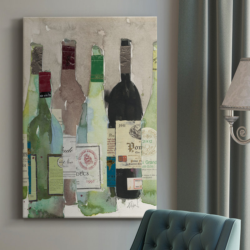 Rouge ou blanc II - peinture sur toile tendue, L 12 po x H 18 po