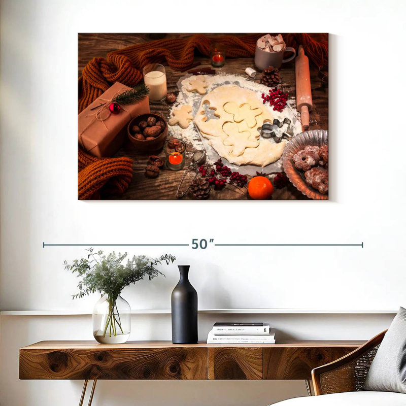 Senne Baking Gingerbread Men, 26" H x 39" W