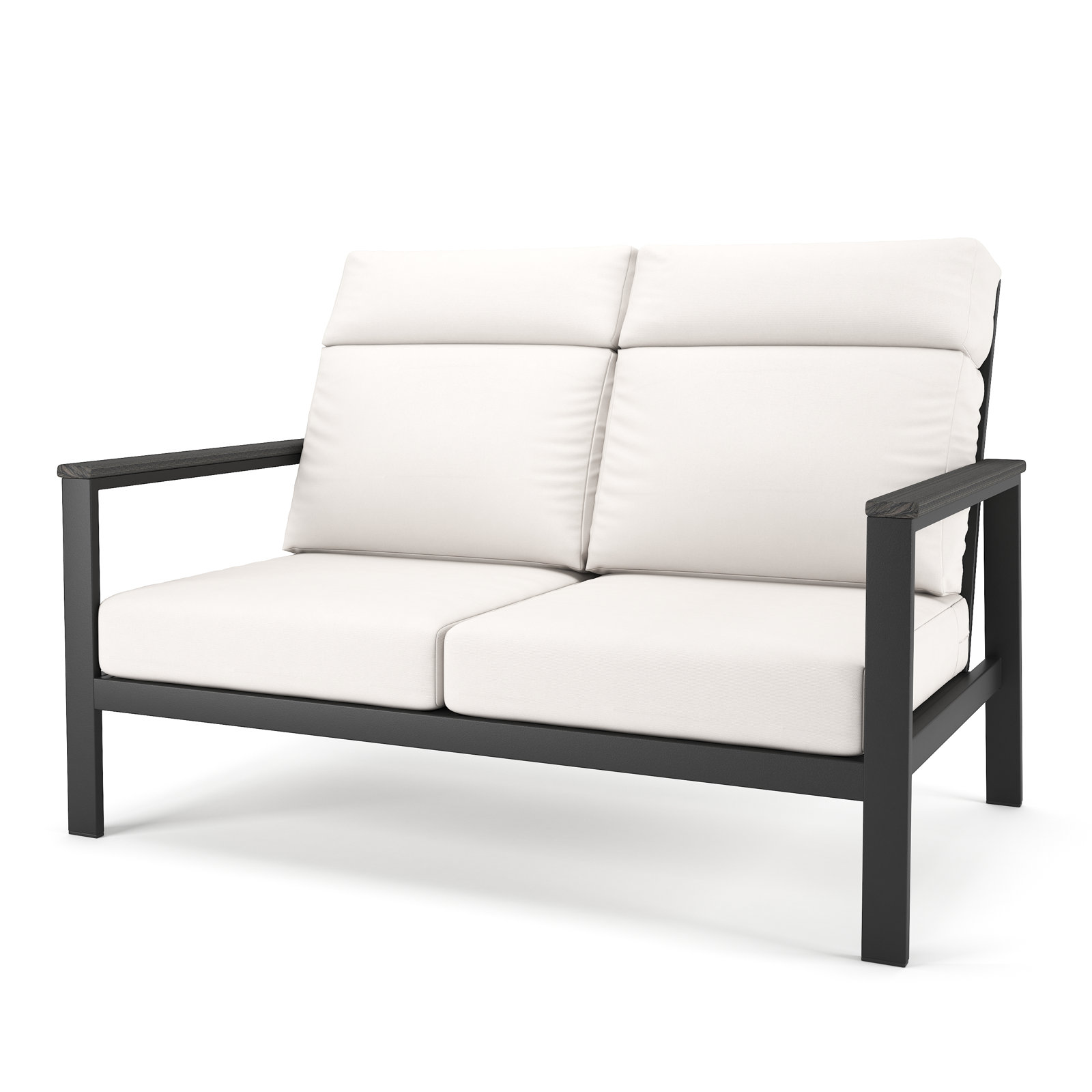 Townsend 55" Sunbrella® Patio Loveseat, Canvas White, Gray, Yes
