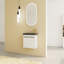 Meuble-lavabo mural flottant 20 po avec lavabo et porte d'armoire à fermeture en douceur 20 po