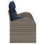  Canapé de jardin 2 places avec rangement et coussins en rotin de polyester gris-624238442