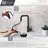 One Hole Single Handle Kitchen Faucet with Pull-Down Sprayer in Matte Black-70932377