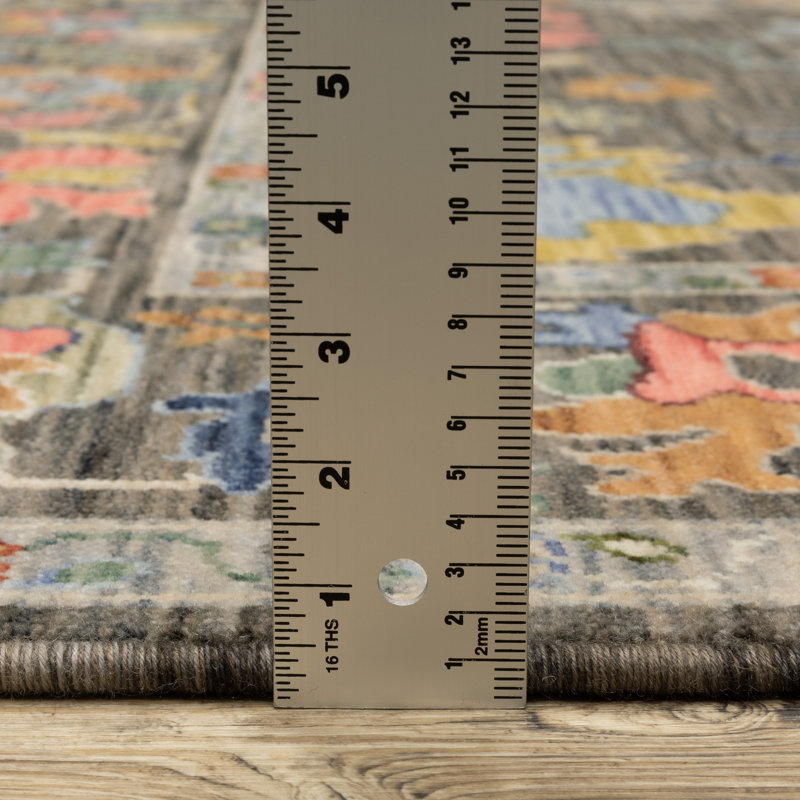 Anneli Vintage Oriental Grey/ Multi Area Rug, Runner 2' x 6'3"