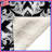 Black White Ornate Pattern Blankets-128733022