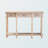 Vesta 3 Drawer Console Table in Rustic Whitewashed Oak Brown Finish, 33.67" H X 47.79" W X 12.88" D