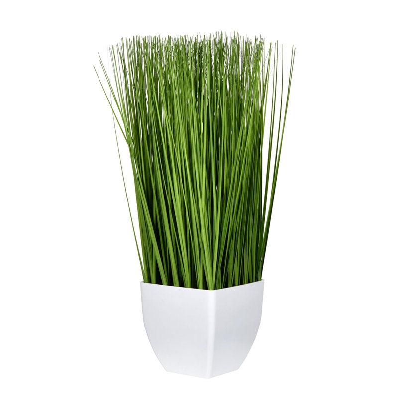 Artificial Green Potted Grass., 22.5"" H x 7" W x 7" D