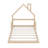 Wood Floor Bed With House-Shaped Headboard-155577922