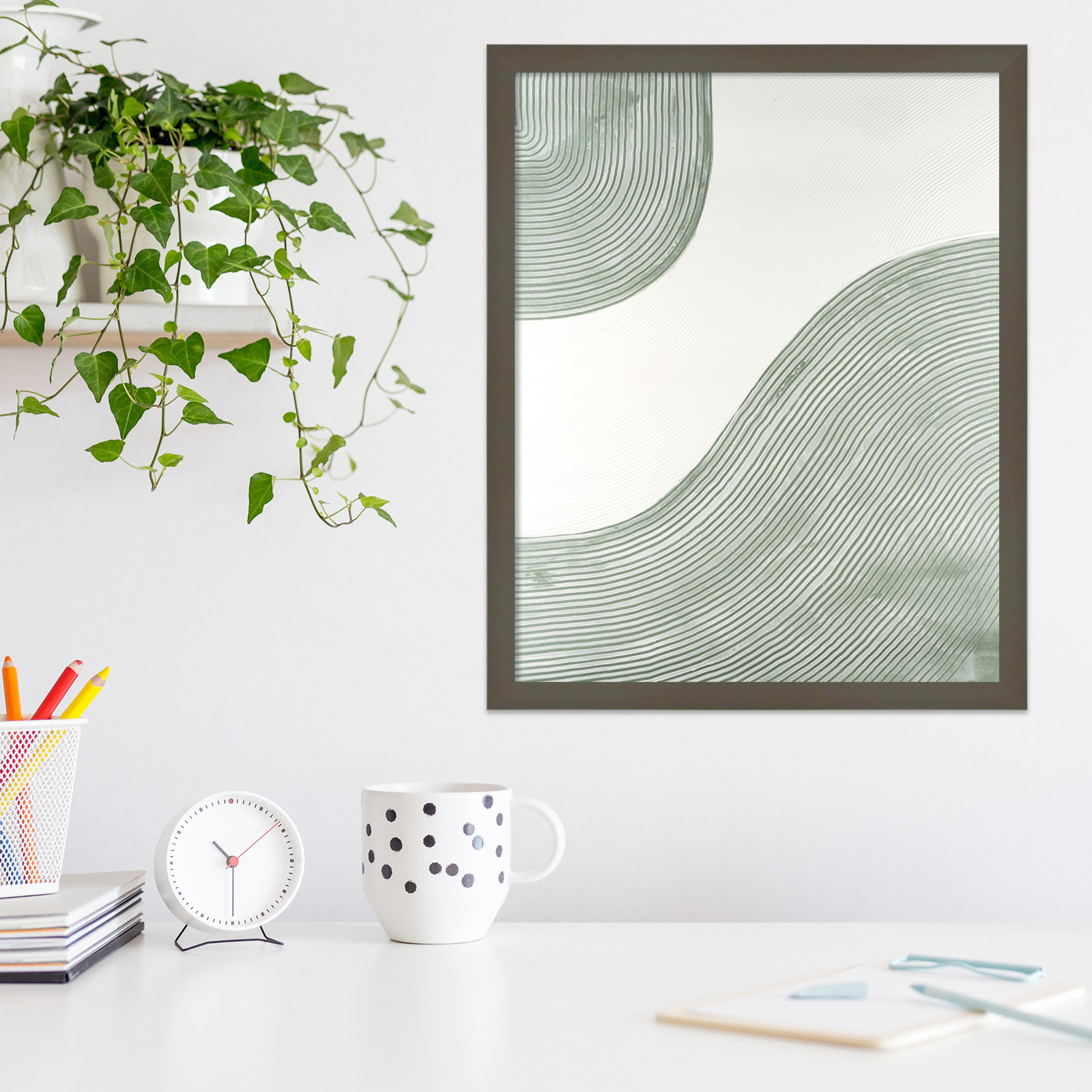 Get Going by Vanna Lam, Gray, 21" H x 17" W x 1" D