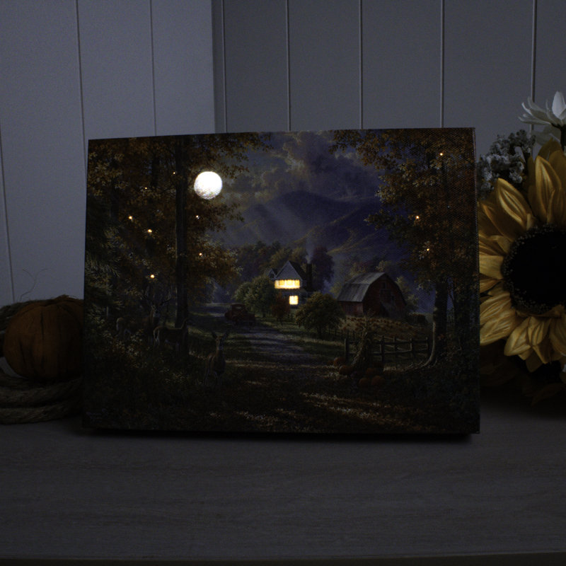 Fall Memories 8x6 Lighted Tabletop Canvas