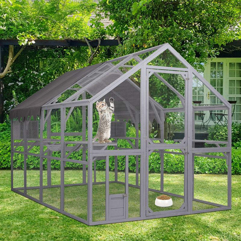 Super grande maison pour chat en plein air, Gris