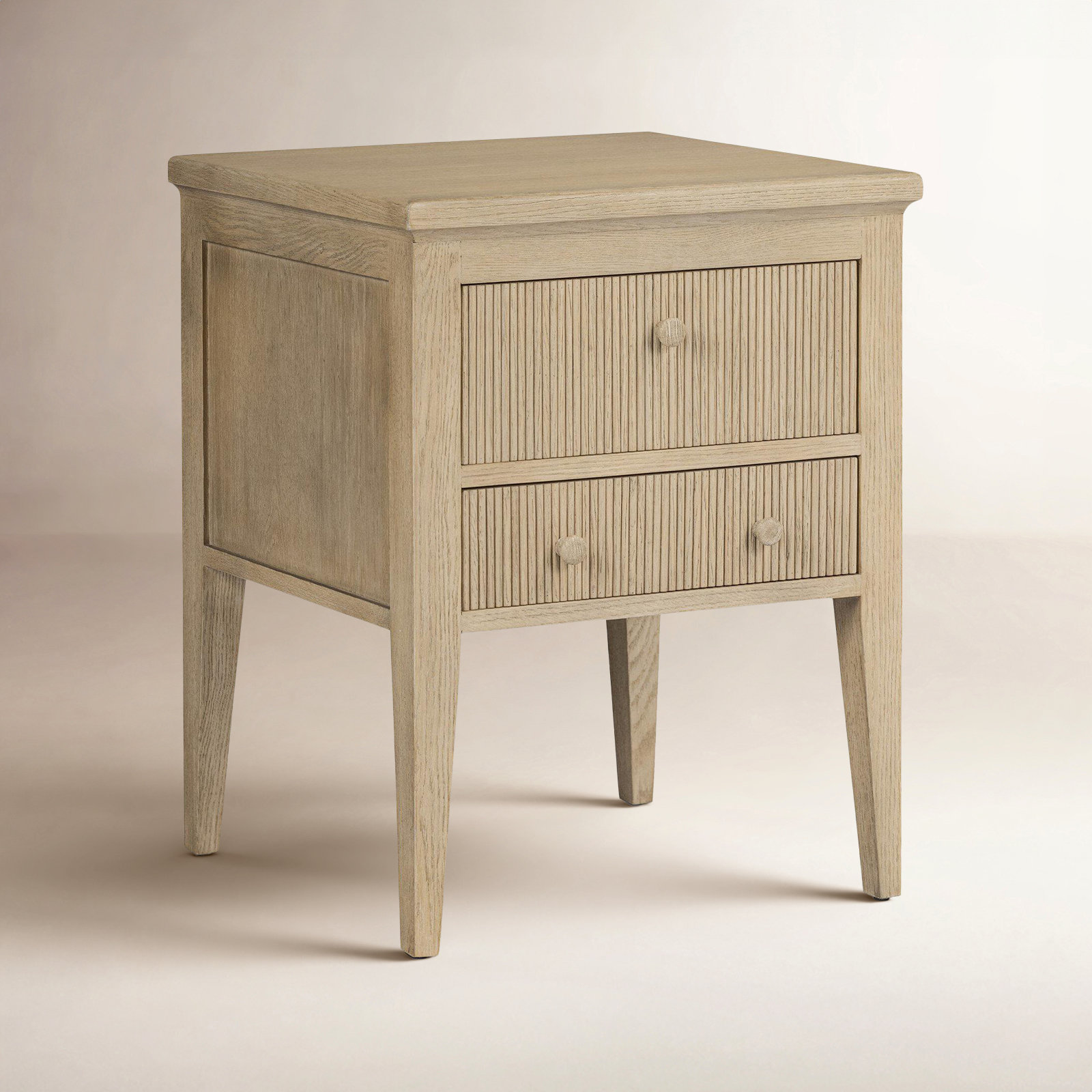 Elisames Oak Nightstand, Light Weathered Oak