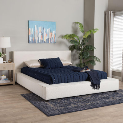 Grand lit plateforme moderne avec boucle large Altamirano Baxton Studio Bardia