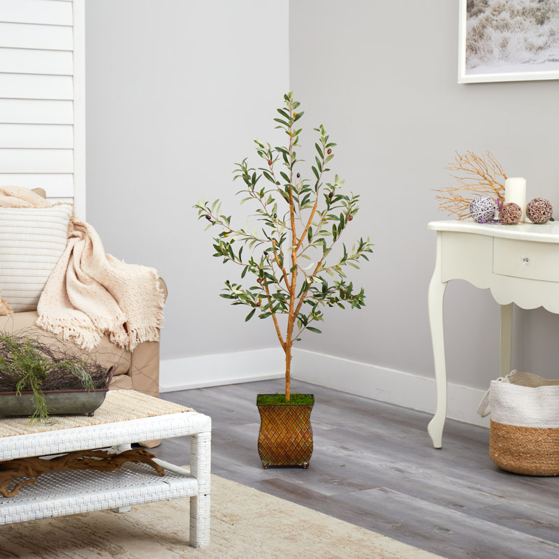 Olive artificielle 50 "dans un vase décoratif