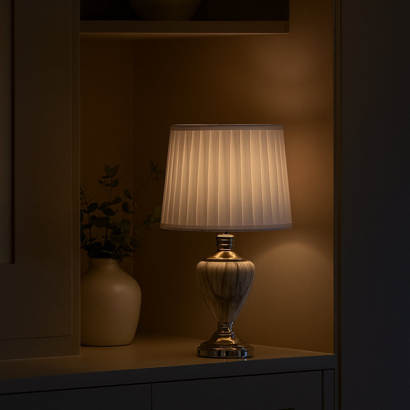 Waukomis 61cm Table Lamp, Silver