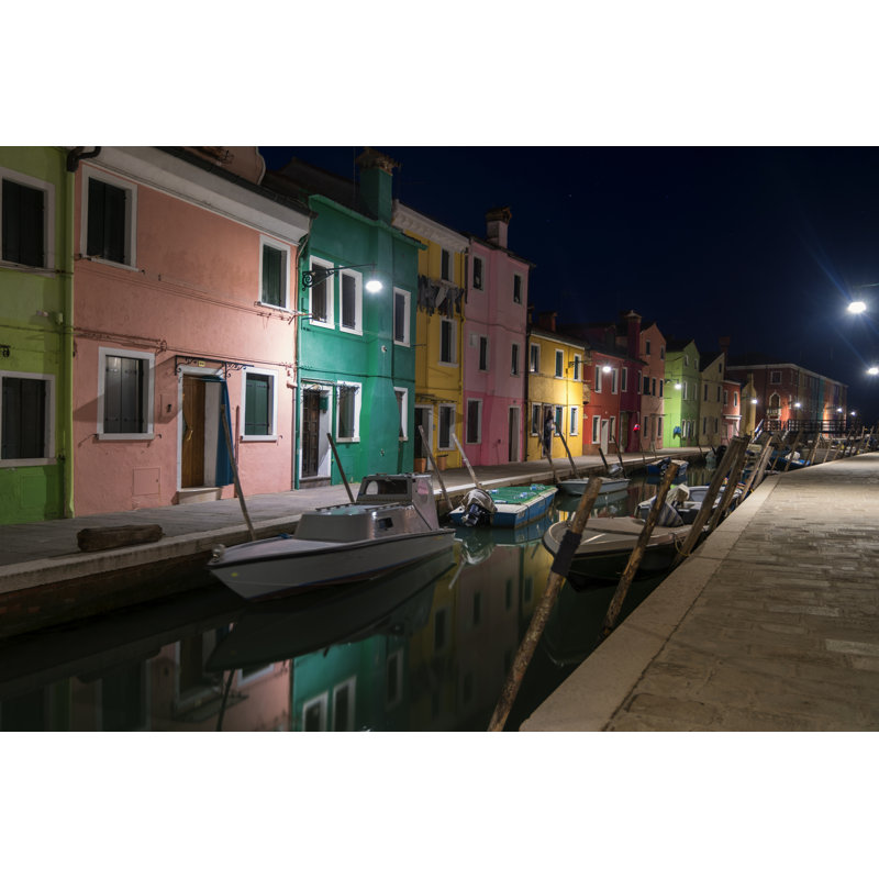 Burano Street Lights I - Photograph, Wrapped Canvas, 81 cm H x 122 cm W