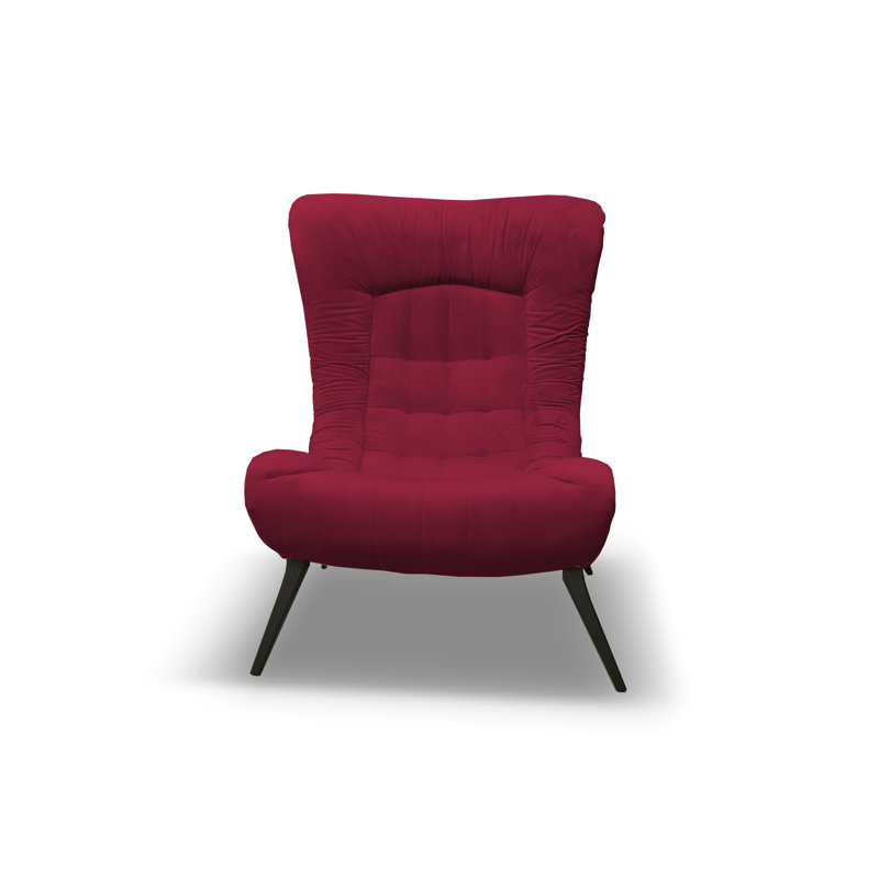 Mascarenaz Upholstered Slipper Chair, Red