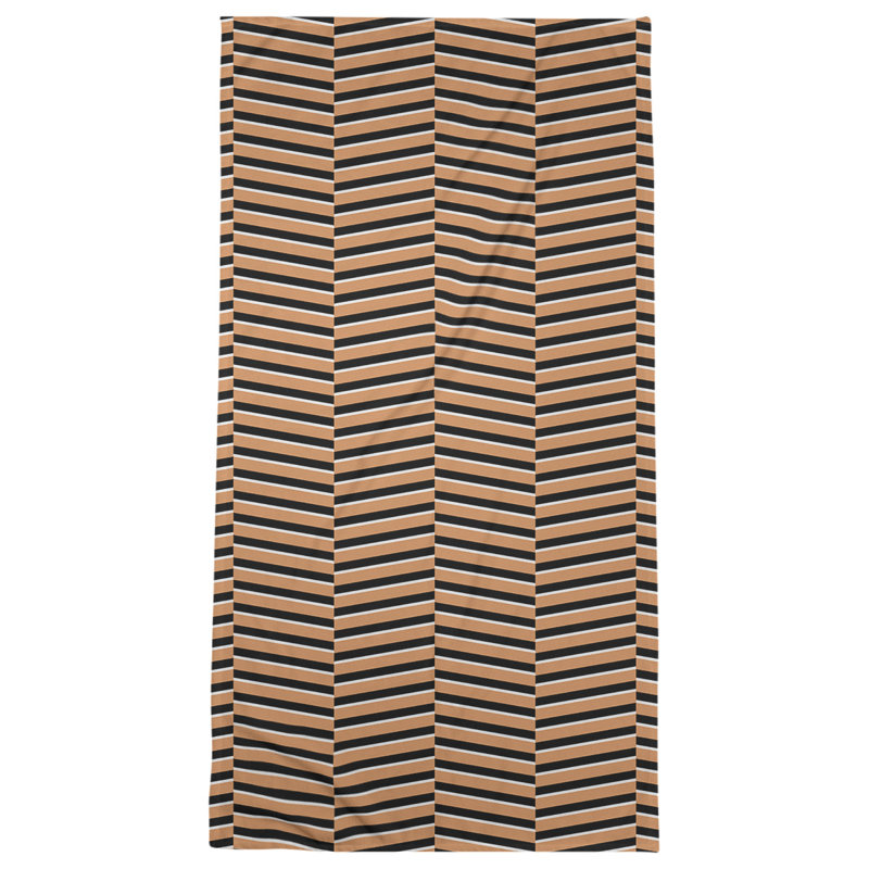 Jaya Bath Towel, Orange/Black