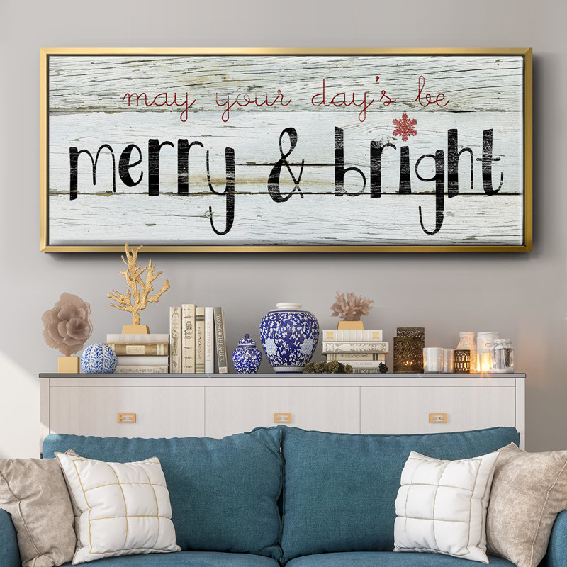Merry & Bright - toile encadrée, H 20 po x l 50 po