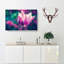 Purple Tulip Flower In Abstract - Wrapped Canvas-55342198