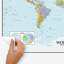 Adhésif décoratif carte blanche carte du monde