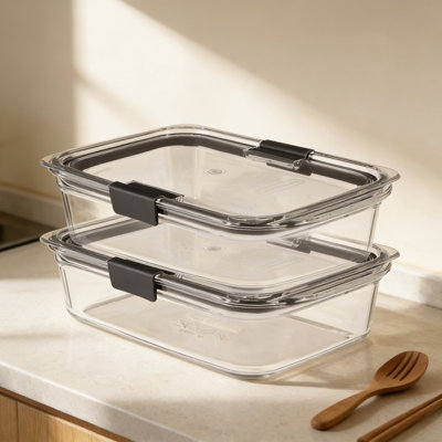 Ensemble de 2 contenants en verre pour aliments, hermétiques, sans BPA et 8 tasses pour la préparation des repas, le four à micro-ondes, le four, le lave-vaisselle et le congélateur