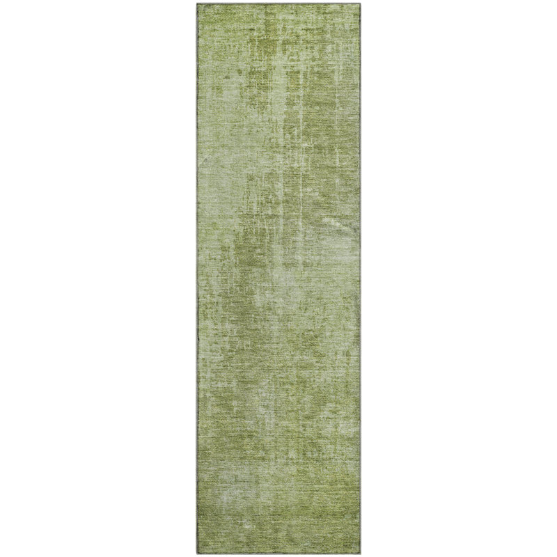 Premium Machine Washable Prisco Sage Rug, Runner 2'3" x 7'6"