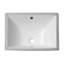 Lavabo de salle de bain rectangulaire encastré en céramique blanche avec trop-plein 18,5 po x 13,5 po