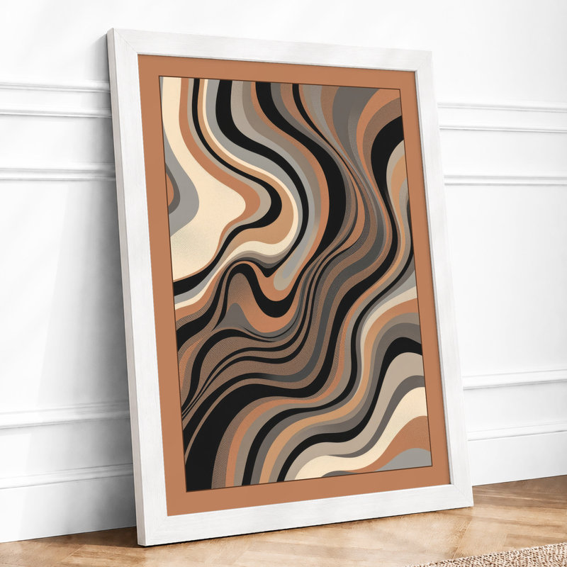 Fluid Motion Minimalist - Print, A1 - 84.1 x 59.4 cm, White