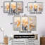 Ensemble de décorations murales Beige Minimalisme Iris Serenity Blooms - Iris-107743104-107743112