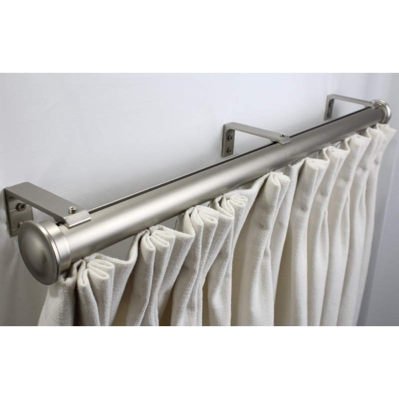 Accessoire de quincaillerie pour rideaux, L 72 po, Étain