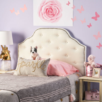 Twin Sized Headboard In With Elegant Button Tufting And Nailhead Details Contemporary Texture Classy Trim