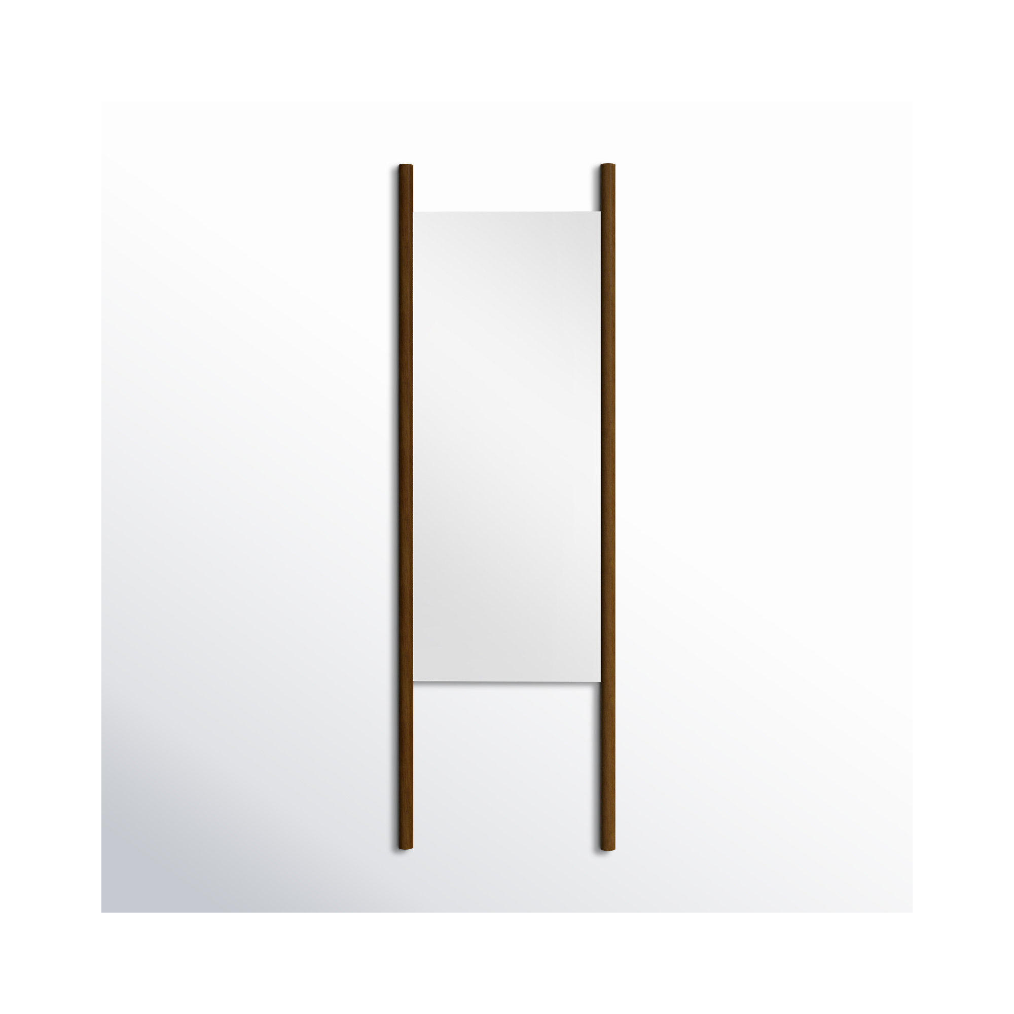 Parkman Full-Length Solid and Manufactured Wood Frame Mirror, Brown