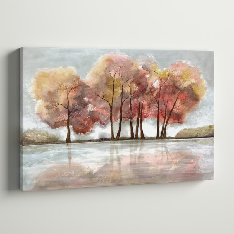 «Lakeside Forest» par Doris Charest, reproduction d'art sur toile tendue, H 26 po x l 40 po x 1,5 po