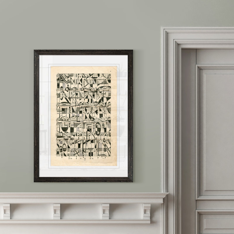 "Graphic Notes" par Paul Cezanne - reproduction d'art encadrée, Impression encadrée ébène, H 44 po x l 32 po x P 1,25 po