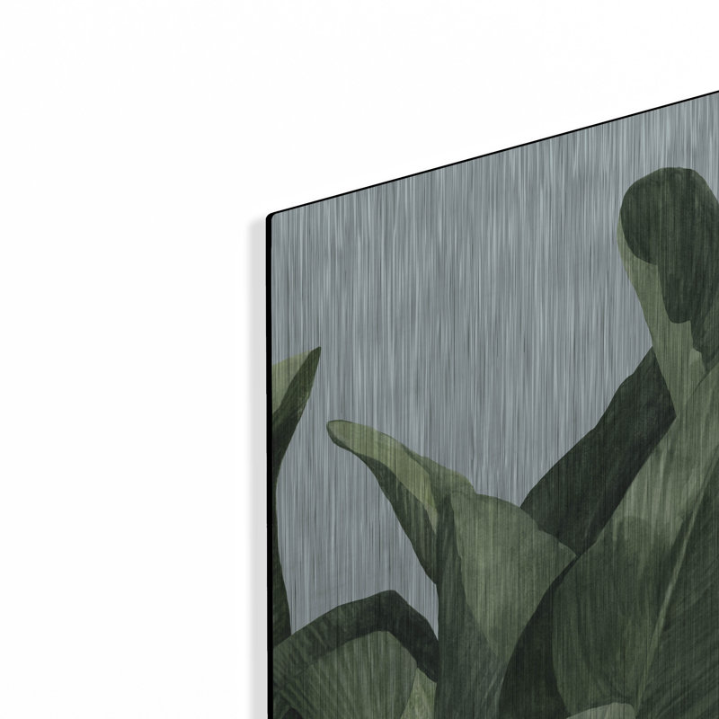  «Celadon Palms 2» par Emma Scarvey, art mural en métal, 24 po x 24 po, H 24 po x l 24 po