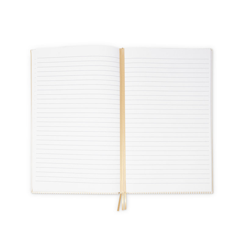 Take Note XL Notebook, Gold Pinstripe