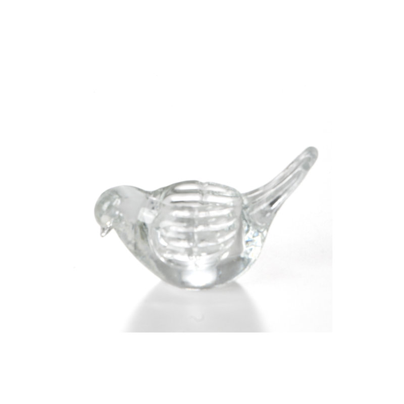 Porte-photophore en verre d’oiseau