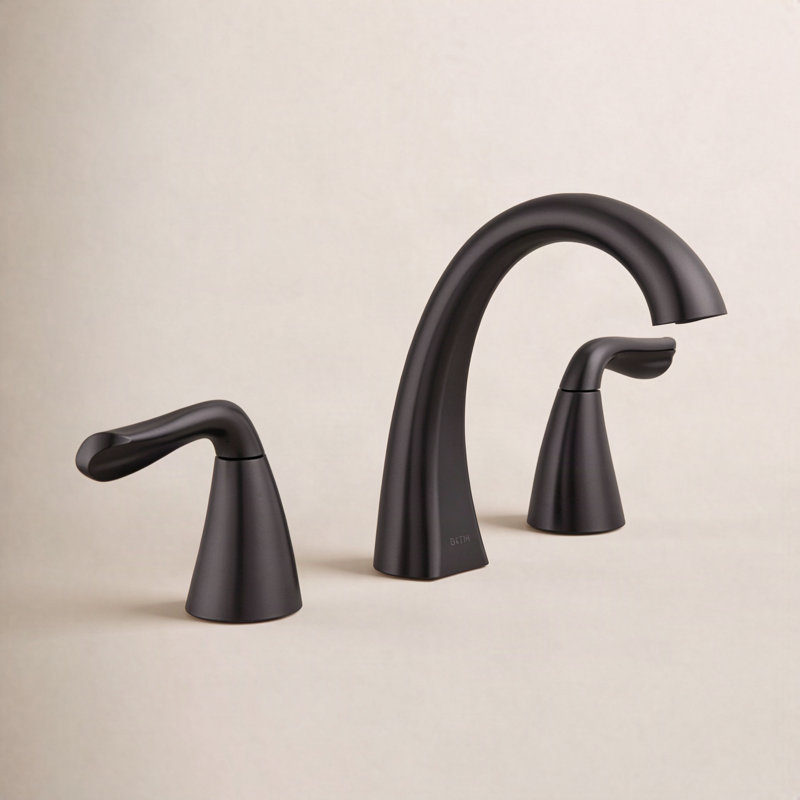 Robinet pour salle de bain Arvo, Noir mat