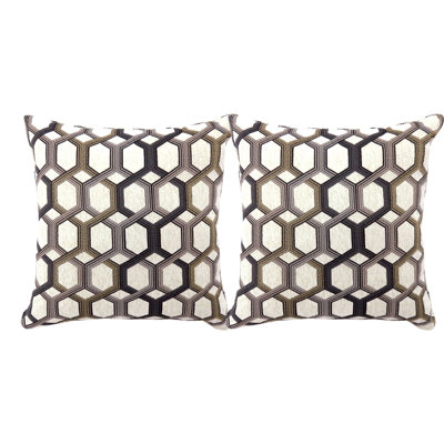 HamLake Geometric Reversible Throw Pillow