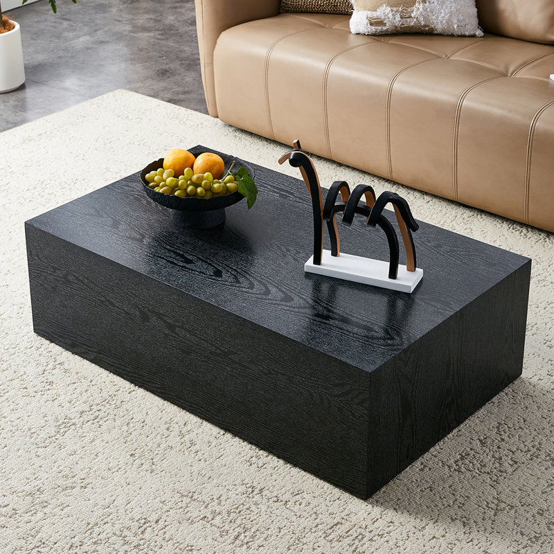 Wood Coffee Table, Black Wood