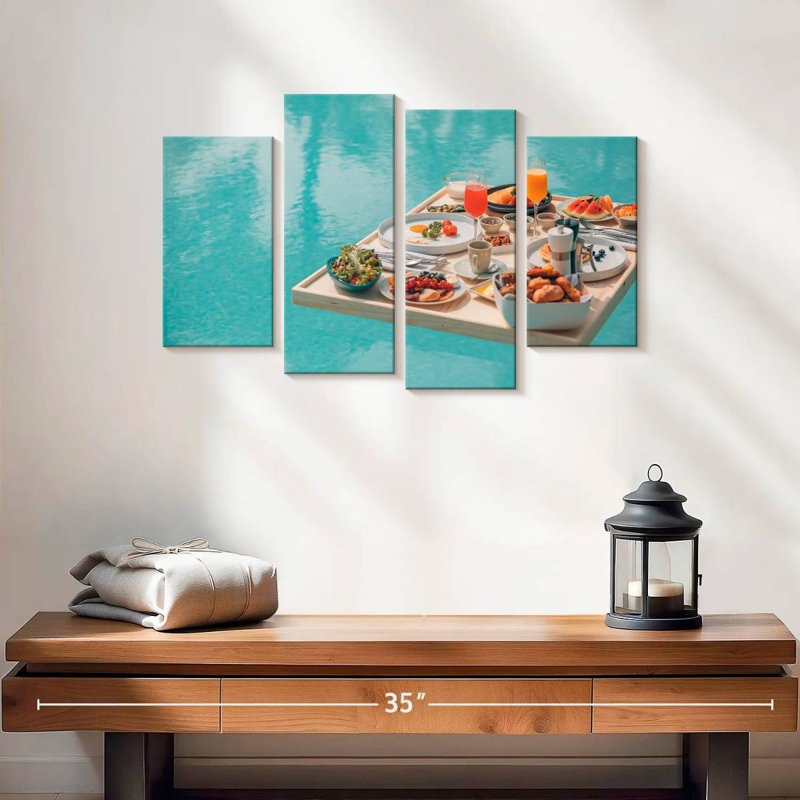 Floating Pool Breakfast, 14" H x 24" W