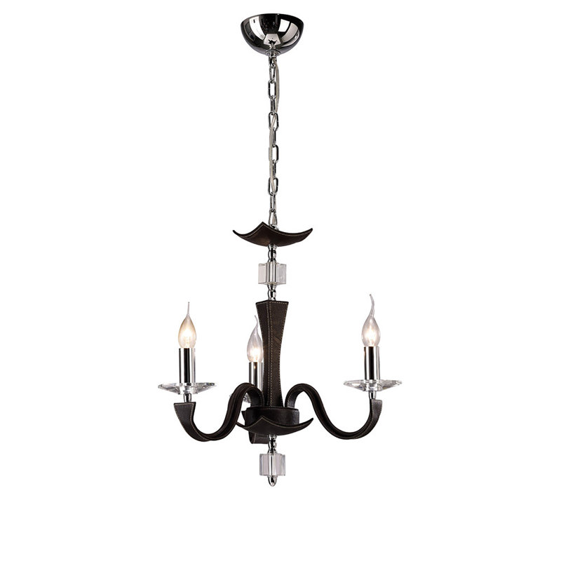 Killingsworth 3 - Light Candle Style Chandelier, Brown