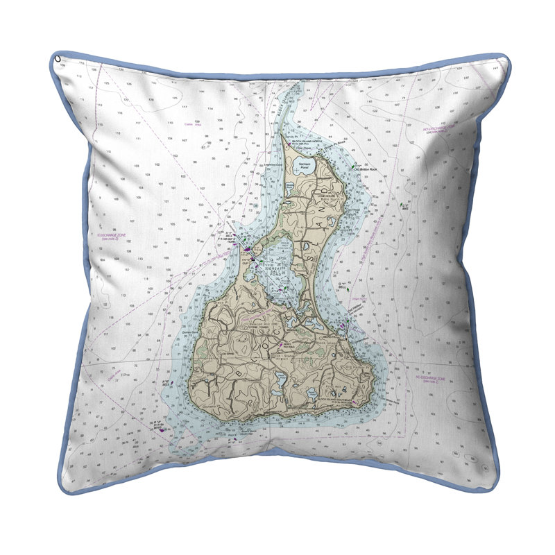 Housse de coussin décoratif d’intérieur/extérieur cordons pour îlot de style ri, 18 po x 18 po