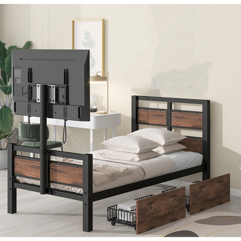 Metal Storage Bed