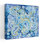 Cachemire royal contemporain avec art abstrait bleu
