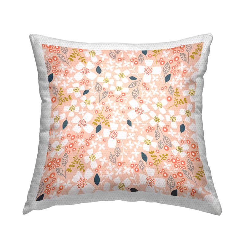Floral Outdoor Throw Pillow