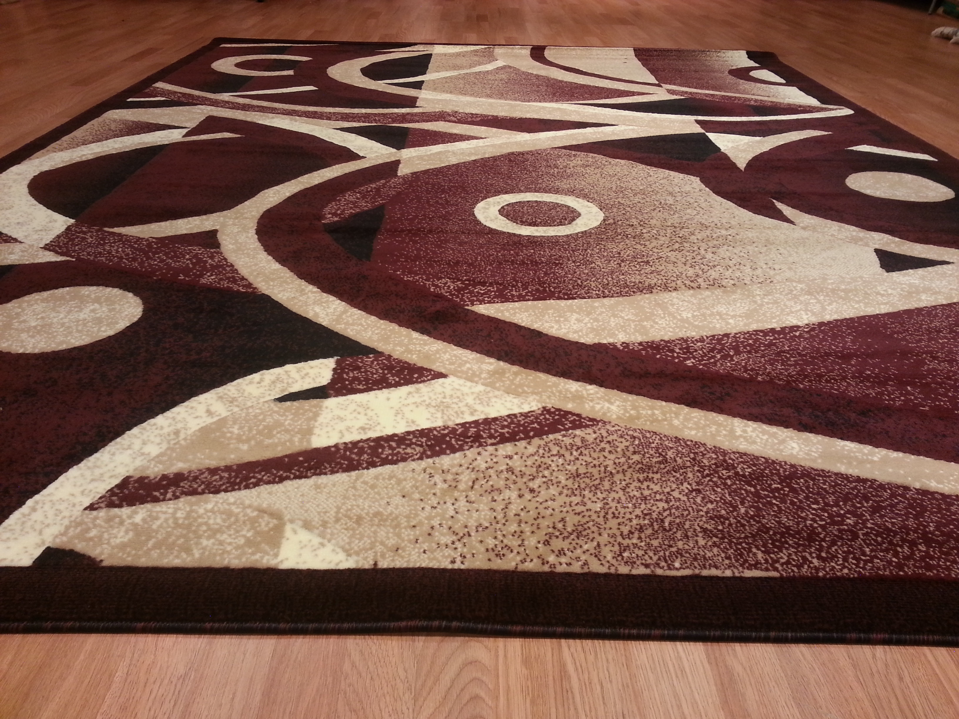 Winston Porter Arbutus Abstract Merlot Area Rug | Wayfair