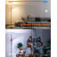 Lampe sur pied à effets de lumière 60 pour le salon, lampe sur pied Torchiere avec interrupteur mural et télécommande pour chambre à coucher, bureau, coin Lepower-Tec