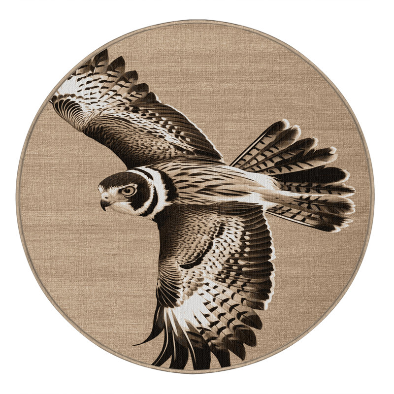 Tapis lavable Northern Harrier Birds, Rond 8 pi